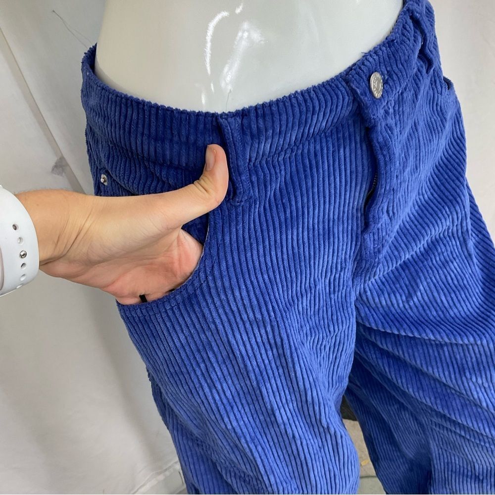 Urban Outfitters BDG Y2K Wide Leg Relaxed Cargo Corduroy Skater Pant Blue 31 - Picture 8 of 17